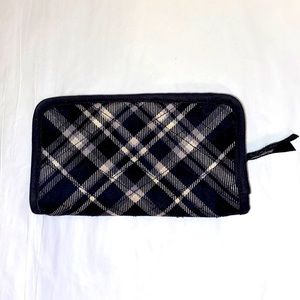Thirty-One wallet pick me plaid, black and white